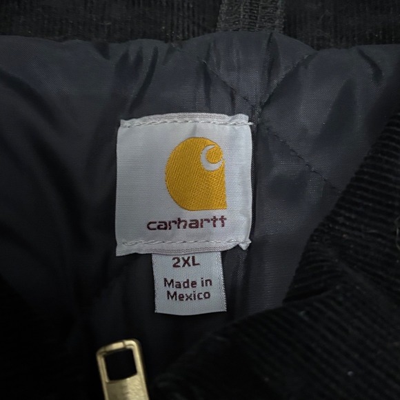 Carhartt C55 BLK 2XL Black Quilted Lined Work Jacket Men Women Durable - Picture 3 of 9